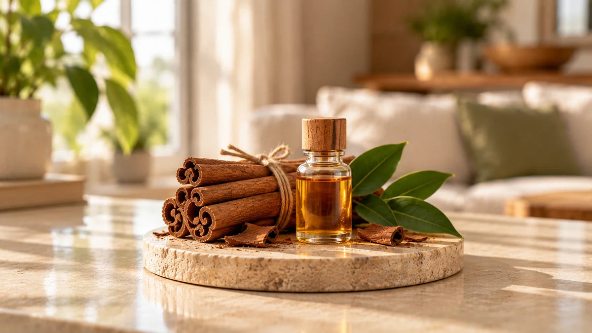 Cinnamon sticks with botanical oil